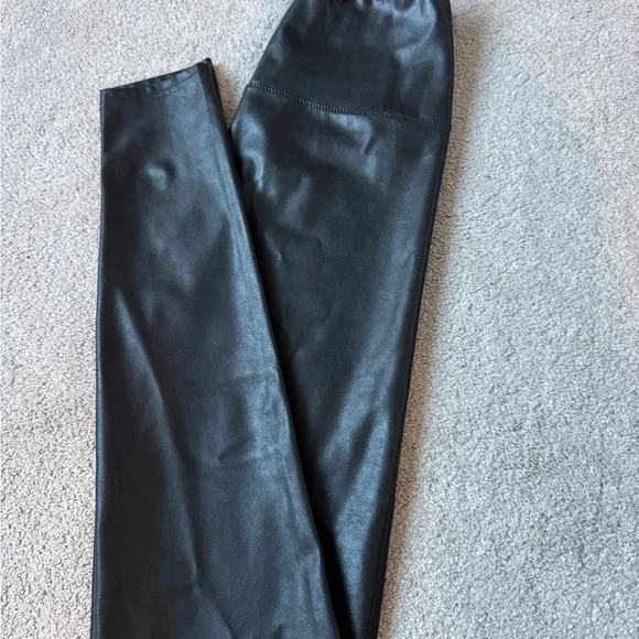 Wilfred Charcoal Faux Leather Leggings - Picture 2 of 3